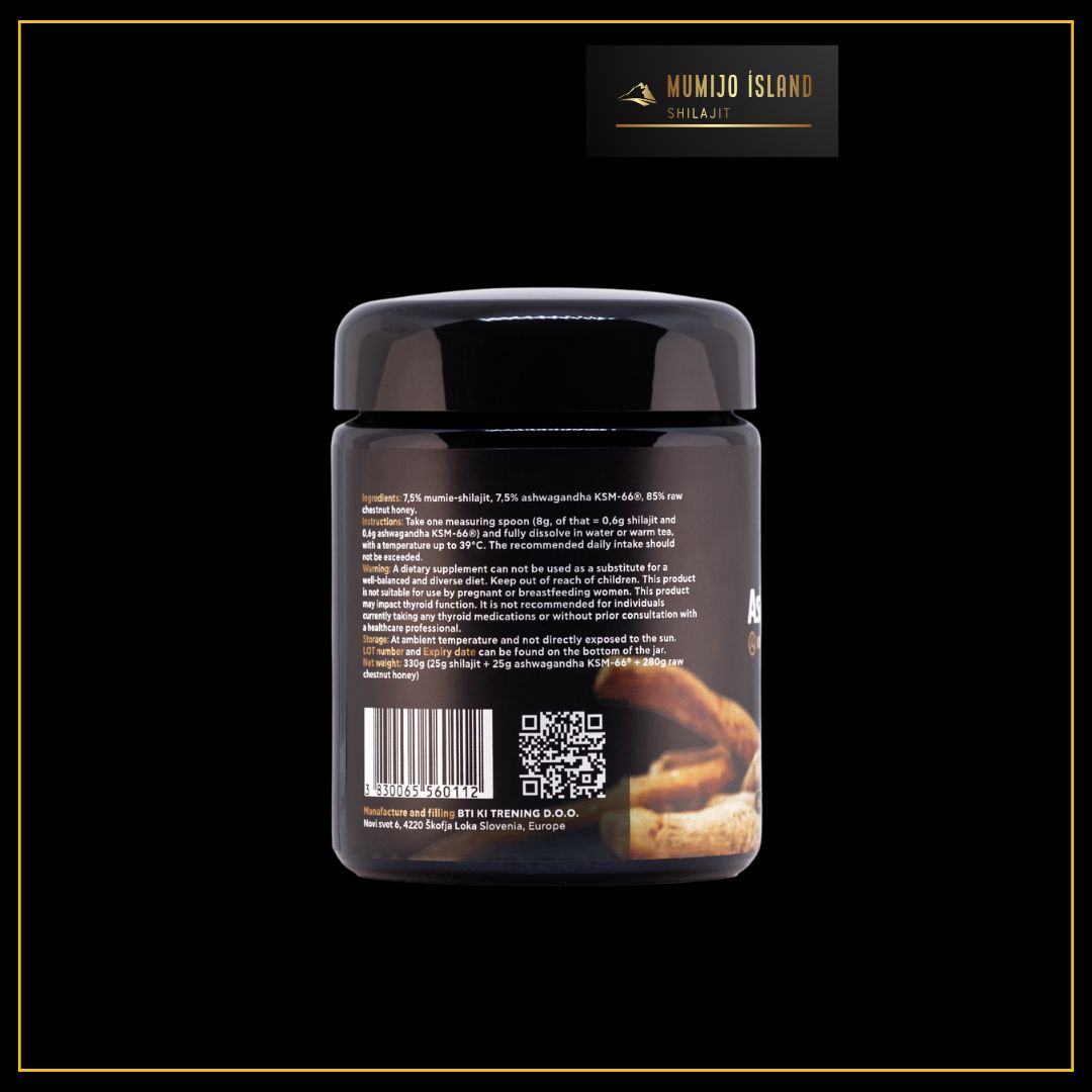 Ashwagandha, Shilajit og kastaníu hunang