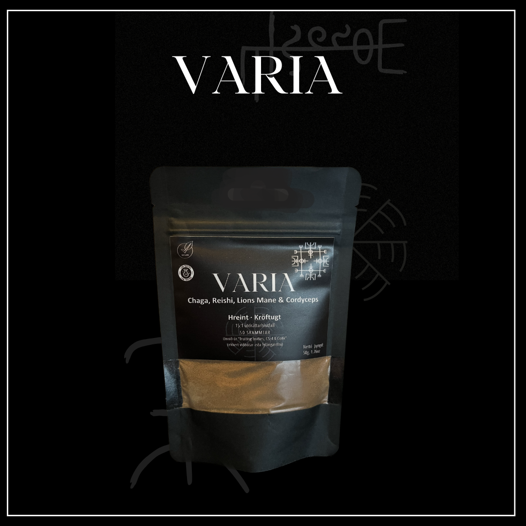 Sveppablanda (Chaga, Reishi, Lions Mane & Cordyceps) 50g