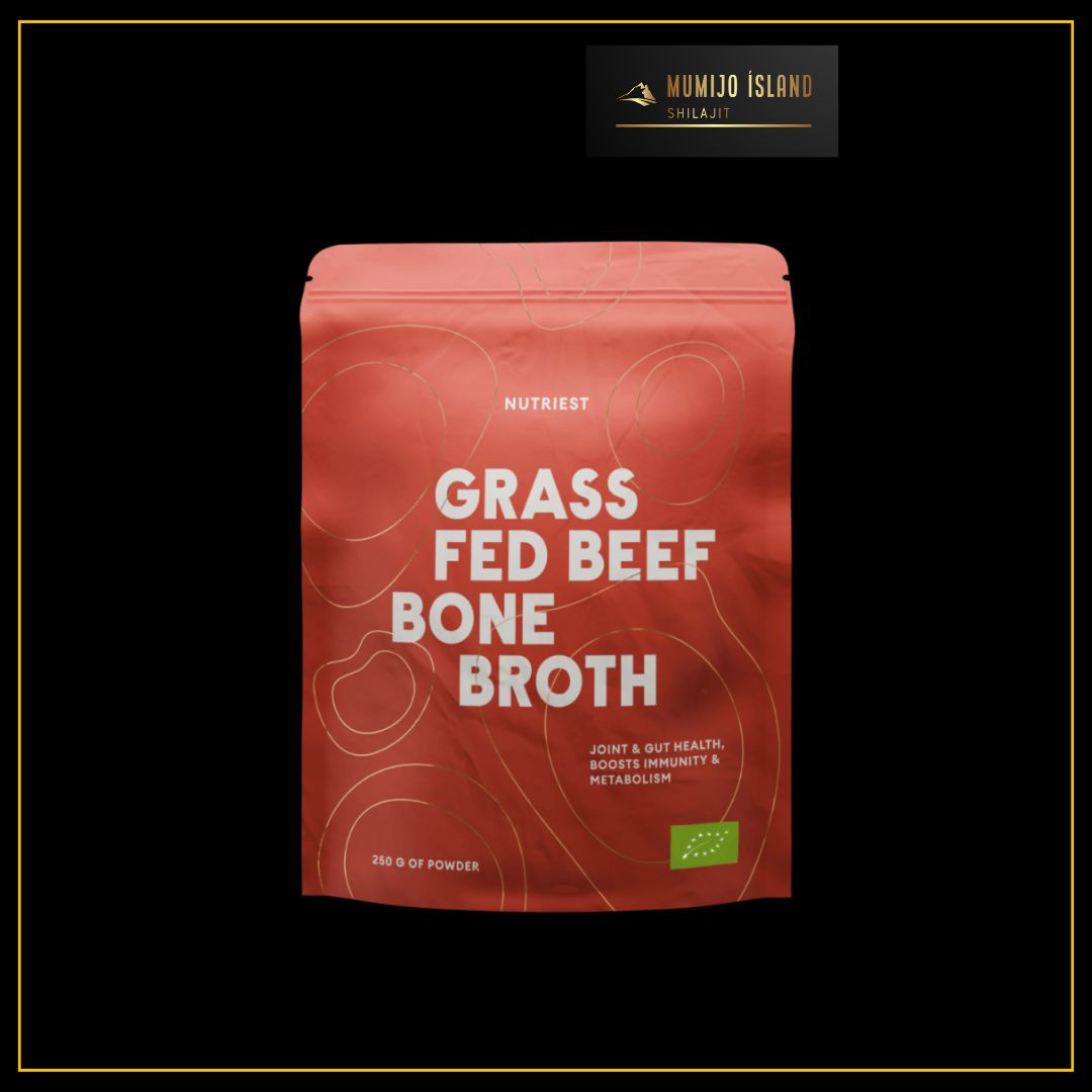 Grasfóðrað lífrænt nautabeinaseyði 250g