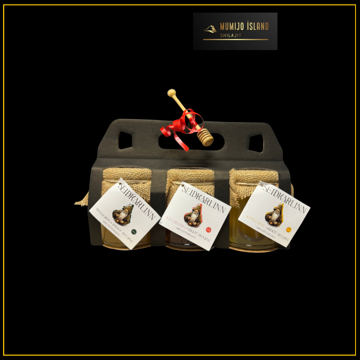 Seiðkarlinn hunangsgjafaaskja 3x300gr