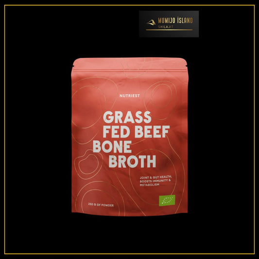 Grasfóðrað lífrænt nautabeinaseyði 250g